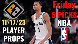 PRIZEPICKS NBA FRIDAY 1117 CORE PLAYER PROPS [upl. by Ayotnahs443]