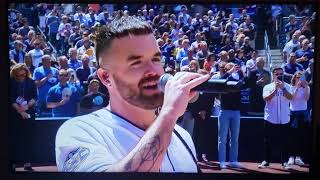 National Anthem  Onfield Navy Flag Unfurling  San Diego Padres Opening Day 2019 [upl. by Avat]