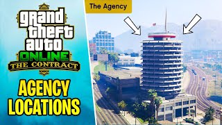 GTA 5 Online The Contract  2 Agency Locations  Interior Customization [upl. by Ijnek]