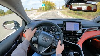 2023 Toyota Camry Hybrid XSE  POV Test Drive Binaural Audio [upl. by Edlitam563]