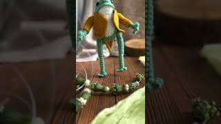 Miniature Crochet Frog amp dandelions [upl. by Husha]