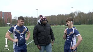 University Rugby League Salford vs Chester Salford Interview [upl. by Neelra432]