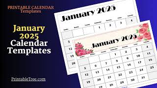 January 2025 Calendar Free Printable Templates [upl. by Halil250]