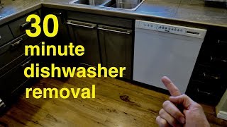 How to Save Money ● 30 Minute DIY Dishwasher Removal  not that hard [upl. by Dnalon]