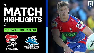 NRL PreSeason 2023  Newcastle Knights v Cronulla Sharks  Match Highlights [upl. by Tima]