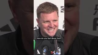 Eddie Howe’s response to Mikel Arteta’s praise on Newcastle newcastle newcastleunited [upl. by Nolahs]