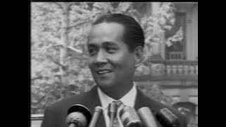 VP Diosdado Macapagal Speaks to Foreign Press in Washington DC visit 1960 [upl. by Attelra]