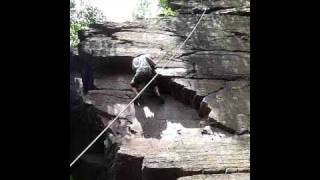 Mike Rock Climbing at High Rocks Ralph Stover State Park PA [upl. by Ellenahs]