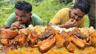 EPIC GADWALI PORK EATING CHALLENGE  MUKBANG SPICY PORK CURRY WITH HUNGRY GADWALI EATING CHALLENGE [upl. by Market]