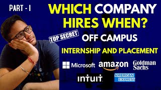 Which Company Hires When 🤔  Part  I  Off Campus  Placement Calendar 2021 🔥 [upl. by Laira]