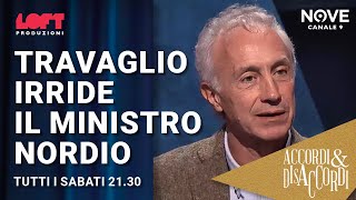 Travaglio irride il ministro Nordio [upl. by Rezal]