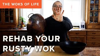 Dont throw your wok away  How to Revive a Rusty Wok amp Daily Wok Maintenance amp FAQs [upl. by Fuld828]