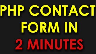 PHP amp HTML Contact Form in 2 Minutes with Validation amp Submit [upl. by Barthold]