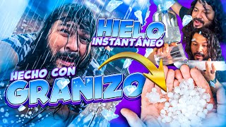 Como Hacer HIELO INSTANTANEO🧊 Echo de lluvia CON GRANIZO⛈️ se congela en segundos🥶 [upl. by Decima881]