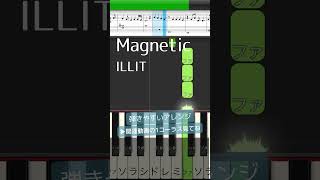 Magnetic ILLIT【やさしい両手】マグネティックアイリット아일릿 ピアノ 楽譜 SUPERREALME kpop ピアノアレンジ [upl. by Einneg]