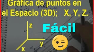 Gráfica de puntos en el espacio  ☑️ Gráfica eje x y z 3D MUY FÁCIL  MatematicaBasica [upl. by Scharaga928]