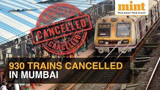 Mumbai Local Alert Railways Cancels 930 Trains In Mumbai  Details [upl. by Georglana]