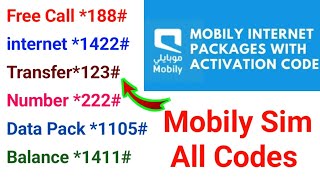 Mobily Sim All Useful Codes  Balance Check Data Packge  Recharge Code  Mobily Sim Info [upl. by Bunder]