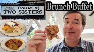 New Orleans French Quarter Jazz Brunch Creole Buffet at The Court of Two Sisters [upl. by Winzler907]