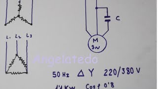 Cómo conectar un motor trifásico 220380V a 220 V monofásico con condensador [upl. by Holly455]