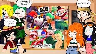 One Piece react Zoro fica PRESO dentro do THE AMAZING DIGITAL CIRCUS 😂❤️ TADC react [upl. by Ahsemit]