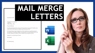 How to Create LETTERS in Microsoft Word Using Mail Merge  Use List From Microsoft Excel [upl. by Aserehc]