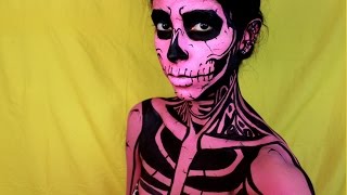 Easy Halloween Makeup Pop Art Skull [upl. by Ferrick]