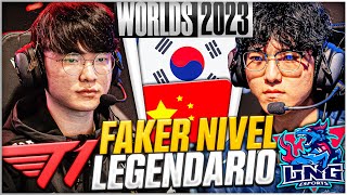 T1 FAKER SE MIDE CONTRA LA LPL 😱  T1 vs LNG  CUARTOS DE FINAL  Worlds 2023 [upl. by Desdemona]