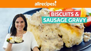 Homestyle Biscuits and Sausage Gravy  Easy amp Delicious Homemade Breakfast Recipe [upl. by Nellie]