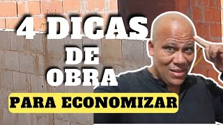 4 dicas para economizar na minha obra [upl. by Eenalem]