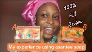 full review from my personal experience on asantee papaya soap and 2in 1 [upl. by Nonnac]