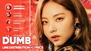 BVNDIT  Dumb Line Distribution  Lyrics Color Coded PATREON REQUESTED [upl. by Anibor332]