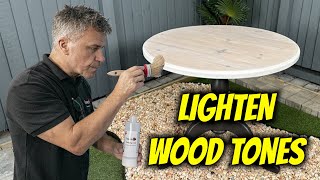 How to Paint a Pine Table in UNDER 60 SECONDS  Lighten Wood Tones  60 Second DIY Tips [upl. by Ahsilak]