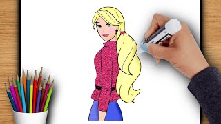 COME DISEGNARE UNA BARBIE BELLA [upl. by Zobkiw]