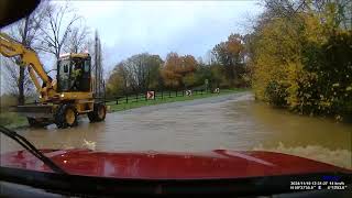 Route inondée à Ronquières [upl. by Lladnar170]