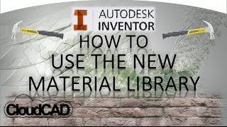 How to Material Library create and add materials  Autodesk Inventor [upl. by Seften]