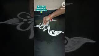 Simple beautiful designs daily muggulu side designs song music love rangoli einvitation silh [upl. by Annatsirhc]