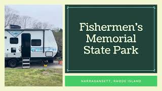 Fishermens Memorial Campground in Rhode Island  Narragansett RI RV Park Review [upl. by Gamali]