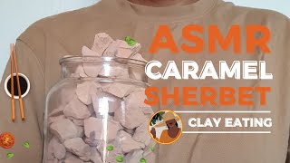 ASMR CARAMEL CLAY CRUNCH  Short Video South African Clay [upl. by Nlycaj]