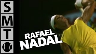 Rafael Nadal  Slow Motion Topspin Serve Closeup [upl. by Janette]