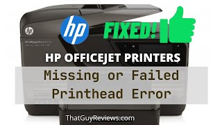 How to Fix HP OfficeJet Missing or Failed Printhead Error  FIX👍 [upl. by Anenahs]