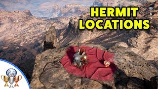 Assassins Creed Origins Hermit Locations  Words of Wisdom Trophy [upl. by Nylime]