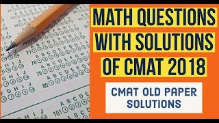 Solution of CMAT old question of Math 2018 Cmat old papers solution Cmat in Nepal2019 [upl. by Ilatfen288]