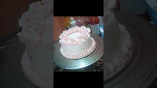 Vanilla cake decoration video ytshorts video uploded [upl. by Ennovyhs]