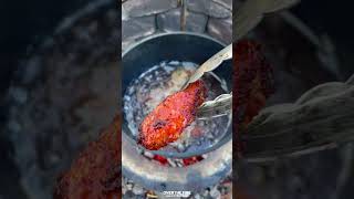 Nashville Hot Chicken Wings Recipe  Over The Fire Cooking by Derek Wolf [upl. by Oryaj]