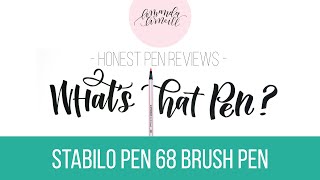 Honest Review of the STABILO pen 68 brush Whats That Pen [upl. by Nwahs]