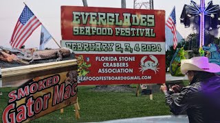 Festival de mariscos 2024 EVERGLADES CITY FLORIDA mariscos y lagarto 🍤🍽🍹🥥🐊🐟🦐🥳 [upl. by Pietra]