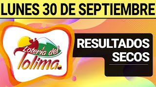 Resultado SECOS Lotería del TOLIMA Lunes 30 de Septiembre de 2024 SECOS 😱💰🚨 [upl. by Ahsielat321]