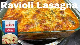 How to make Ravioli Lasagna with Frozen Ravioli [upl. by Burrton]