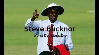 Steve Bucknors Worst Umpiring Decisions Ever  Highlight Compilation  Cricket Umpiring [upl. by Etiuqal]